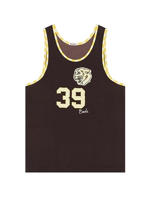 BODE Bobcat Singlet Tank Top in Brown Black - Brown. Size L (also in ).