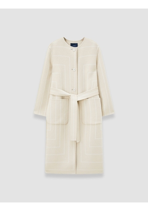 Scheffer Geometric Double Face Wool Coat - 34