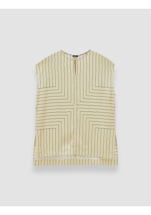 Louison Geometric Print Silk Top - 34