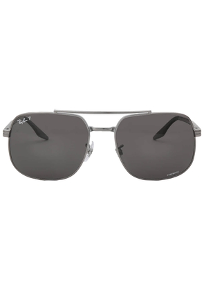 Ray Ban Polarized Dark grey Square Unisex Sunglasses RB3699 004/K8 59