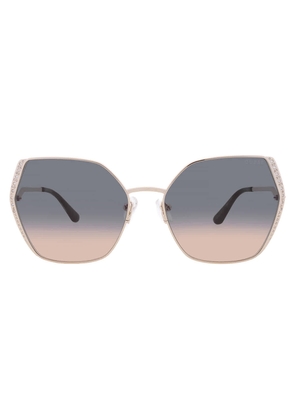 Guess Blue Gradient Butterfly Ladies Sunglasses GU7843-S 33W 61