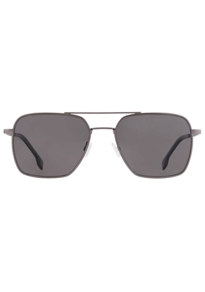 Hugo Boss Polarized Grey Navigator Mens Sunglasses BOSS 1414/O/S 0R80/M9 57