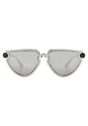 Burberry Light Grey Mirror Silver Irregular Ladies Sunglasses BE3152 10056G 61