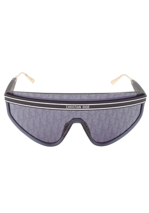 Dior Blue Mirror Logo Shield Ladies Sunglasses DIORCLUB M2U 31B8 CD40079 90X 00