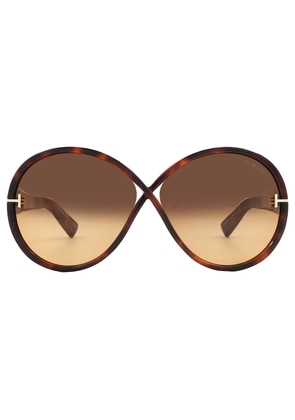 Tom Ford Edie Brown Gradient Butterfly Ladies Sunglasses FT1116 53F 64