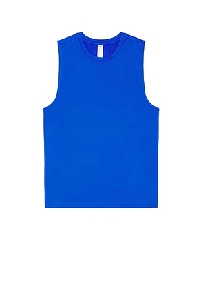 Alo Conquer Reform Crewneck Short Sleeve Tank in Marathon Blue - Blue. Size S (also in ).