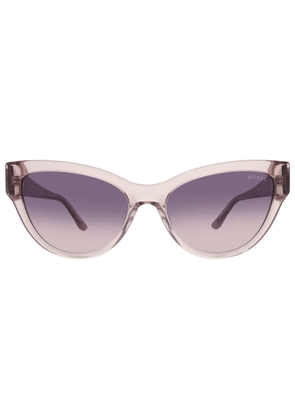 Guess Violet Gradient Or Mirror Cat Eye Ladies Sunglasses GU00112 57Z 56