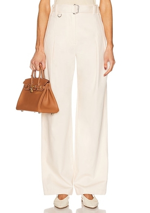 Burberry High Waisted Pleated Trouser in Lunar - Cream. Size 2 (also in 6).