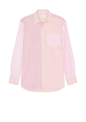 Aries Patchwork Long Sleeve Shirt in Pink - Pink. Size L (also in ).