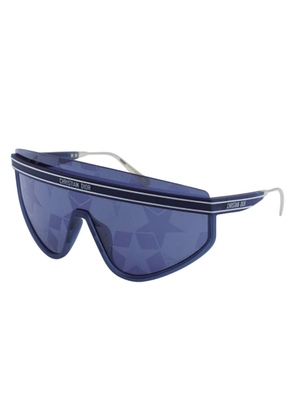 Dior DIORCLUB M2U Silver Mirrored Blue Star Monogram Shield Ladies Sunglasses CD40079U 91X 00