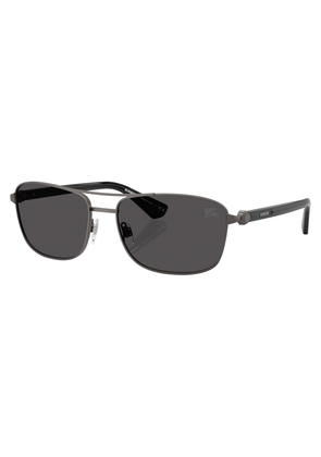 Burberry Grey Rectangular Mens Sunglasses BE3163 131687 60