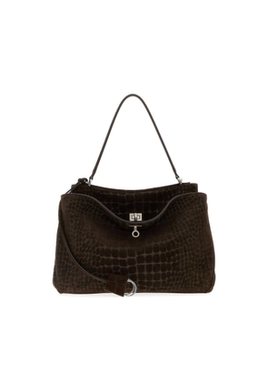 Balenciaga Brown Suede Rodeo Handbag