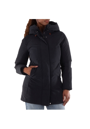 Save The Duck Drawstring Hood Long Sleeve Jacket, Brand Size 0 (Size X-Small)