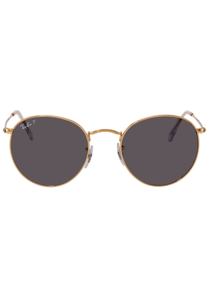 Ray Ban Round Metal Polarized Black Unisex Sunglasses RB3447 919648 53