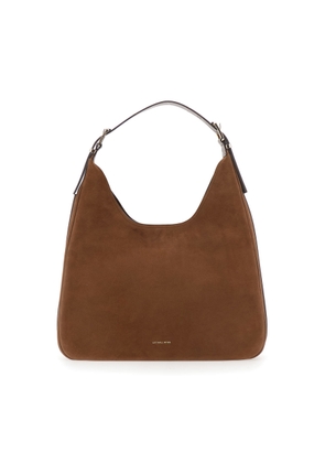 Michael Michael Kors Brown Shoulder Bag With Logo Lettering On The Front In Leather