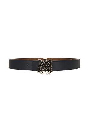 Amiri MA 4cm Enamel Belt in Black & Brown - Black. Size 85 (also in ).