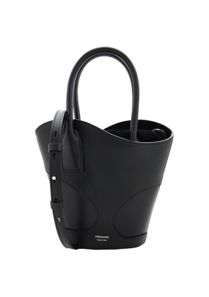 Ferragamo Cut-Out Detailing Leather Tote Bag