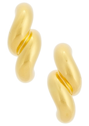 ALAÏA Twist Earrings in Or - Metallic Gold. Size all.
