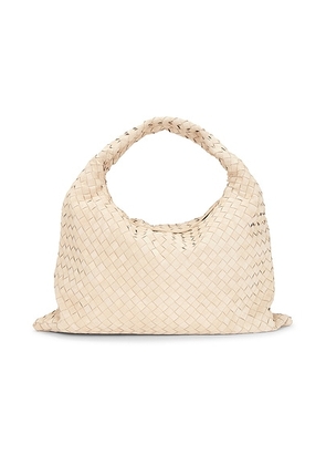 Bottega Veneta Large Hop Bag in Ecru & Muse Brass - Blush. Size all.
