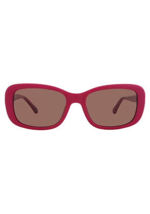 Moschino Brown Rectangular Ladies Sunglasses MOL060/S 0MU1/70 55