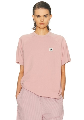 Carhartt WIP Hudson T-shirt in Daphne - Mauve. Size XS (also in ).