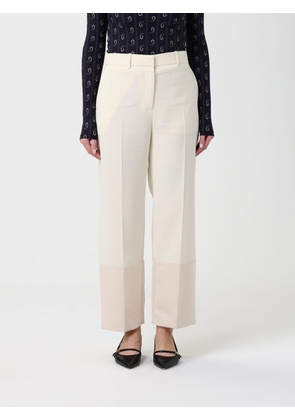 Pants TORY BURCH Woman color Yellow Cream
