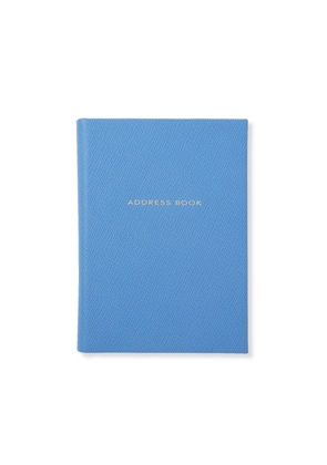 Smythson Telephone And Address Record Book In Panama In Nile Blue