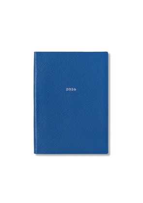 Smythson 2026 Soho Weekly Vertical Diary In Panama In Cerulean