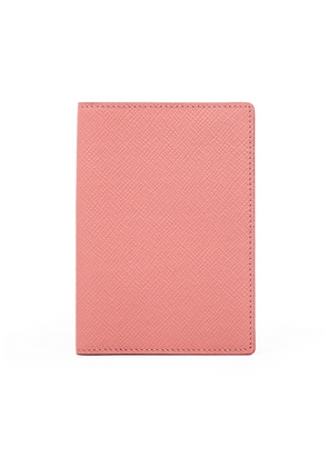 Smythson Passport Cover In Panama In Candy Pink