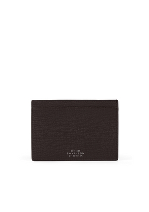 Smythson Passport Sleeve In Ludlow In Dark Brown