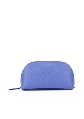 Smythson Cosmetic Case In Panama In Ultra Violet