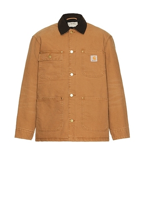 Carhartt WIP OG Chore Jacket in Hamilton Brown & Tobacco - Brown. Size XL/1X (also in ).