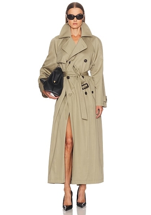 Balenciaga Cocoon Maxi Trench Coat in Explorer Beige - Beige. Size 36 (also in 38).