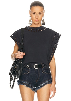Isabel Marant Etoile Odyle Top in Faded Black - Black. Size S (also in XS).