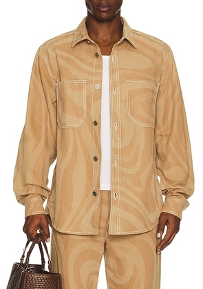 Emilio Pucci Jacket in Sabbia - Brown. Size L (also in XL/1X).