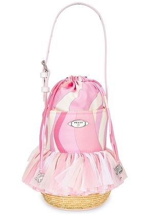 Emilio Pucci Shoulder Bag in Naturale & Rosa - Pink. Size all.