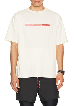 District Vision x Massimo Osti Studio Tee in Bone - White. Size L (also in M, S, XL/1X).