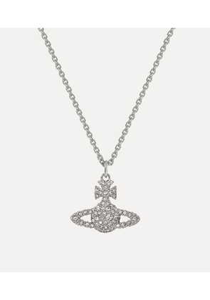Vivienne Westwood Grace Bas Relief Pendant Necklace Silver Cubic Zirconia Women