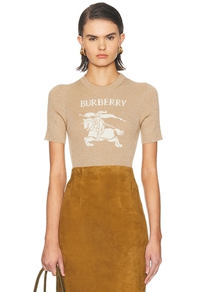 Burberry Sheila T-Shirt in Archive Beige & Gold - Tan. Size L (also in M, S, XS).
