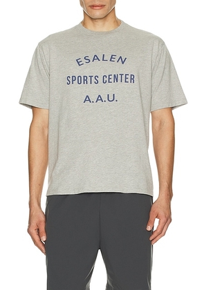 District Vision x 10 Year Anniversary California Cotton Tee in Esalen Vintage Heather Grey - Grey. Size L (also in S, XL/1X).