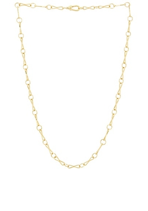 AZLEE Large Motif Chain Lariat Necklace in 18k Yellow Gold - Metallic Gold. Size all.
