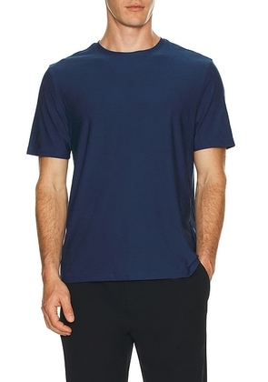 Beyond Yoga Featherweight Always Beyond Crew Tee 2.0 in Dark Cobalt Heather - Royal. Size M (also in L, S, XL/1X, XXL/2X).