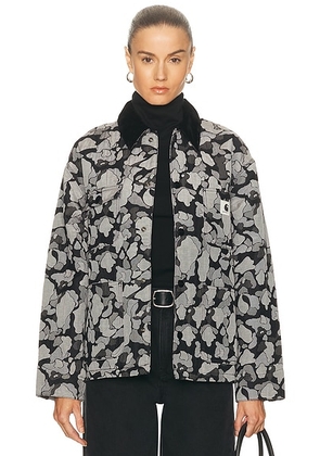 Carhartt WIP Tapestry Chore Coat in Camo Duck Jacquard & Black - Black. Size S (also in ).