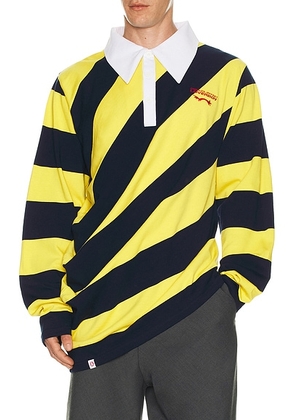 Charles Jeffrey LOVERBOY Topsy Turvy Polo in Yellow & Navy - Yellow. Size L (also in M).
