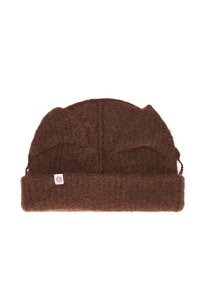 Charles Jeffrey LOVERBOY Alpaca Chunky Ears Beanie in Brown - Brown. Size all.