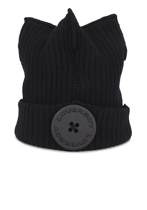 Charles Jeffrey LOVERBOY Box Beanie in Black - Black. Size all.