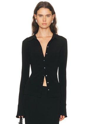 Eterne for FWRD Charlie Matte Jersey Top in Black - Black. Size S (also in XS).