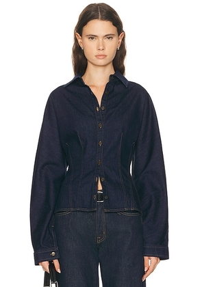 AGOLDE Devon Shirt in Rinse - Blue. Size M (also in S, XS).