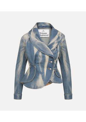Vivienne Westwood Stormy Denim Jacket Bleach Denim Blue M Women