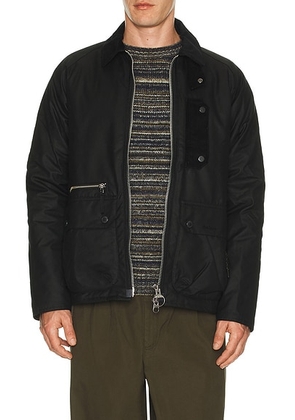 Barbour Tract Wax Jacket in Black - Black. Size L (also in M, S, XL/1X).